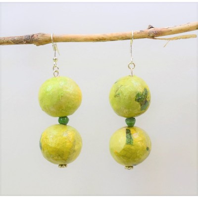 Sphères Vert Pomme earrings